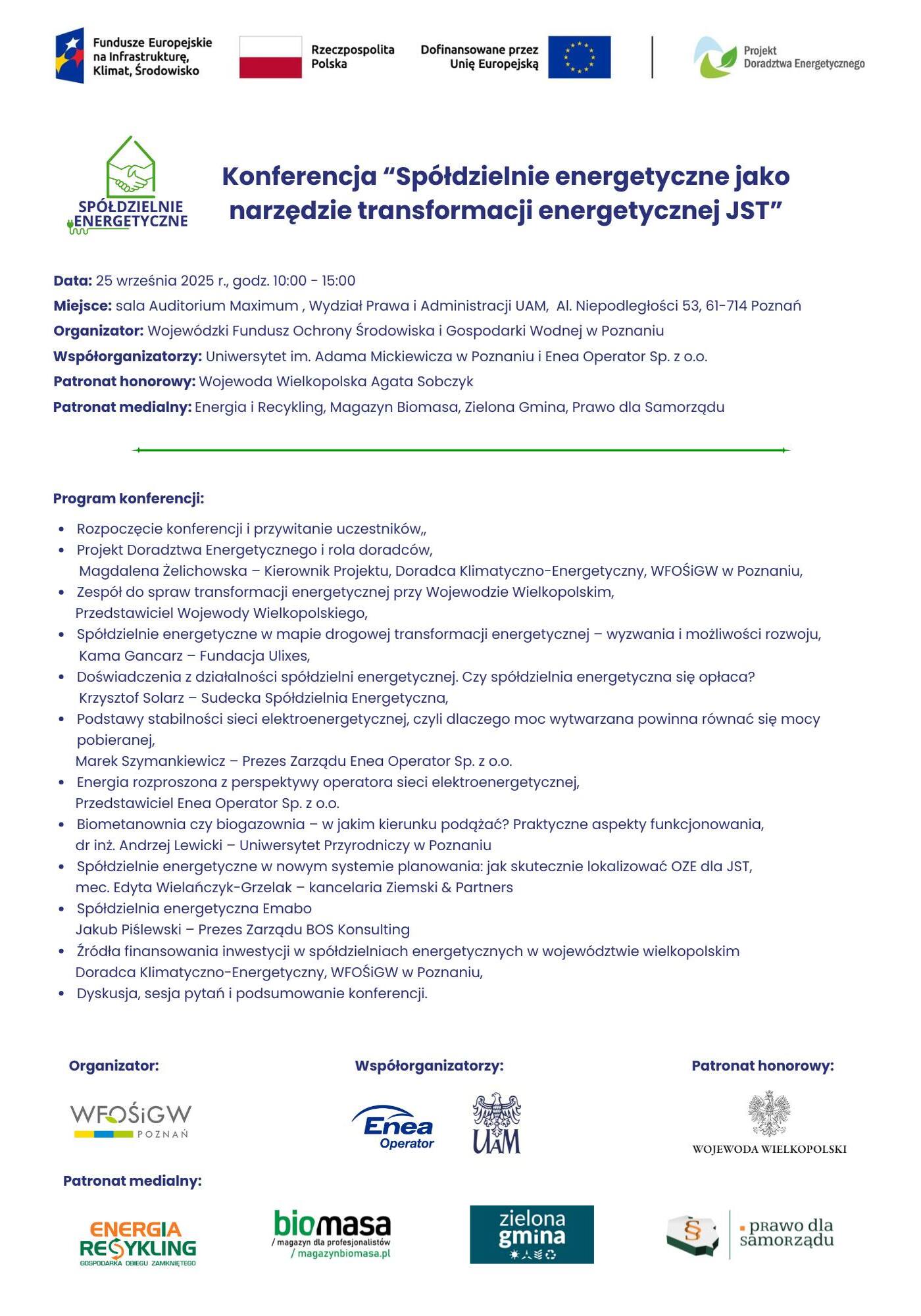 Grafika informuje o konferencji 