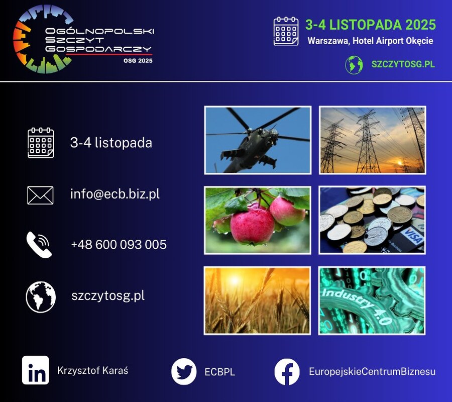 Informacje o ogólnopolskim Szczycie Gospodarczym, który odbędzie się w dniach 3 - 4 listopada 2025 r.