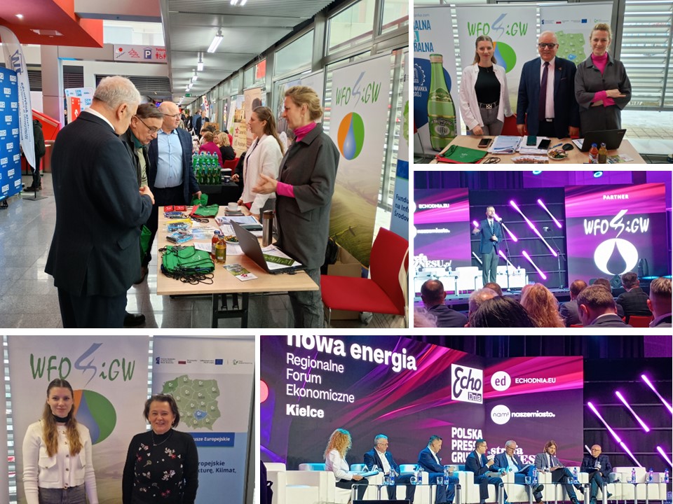 kolrz ze zdjęciami stoiska z Doradcami Energetycznymi