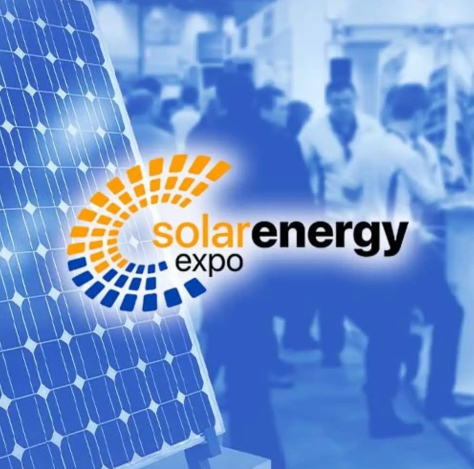 Grafika przedstawia logotyp wydarzenia Solar Energy Expo, które odbędzie się w dniach 13 - 15 stycznia 2026