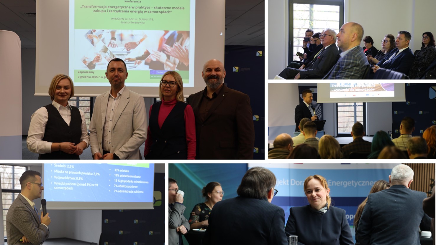 fotorelacja z konferencji. kila zdjęć z uczestnikami i jedno z Doradcami energetycznymi