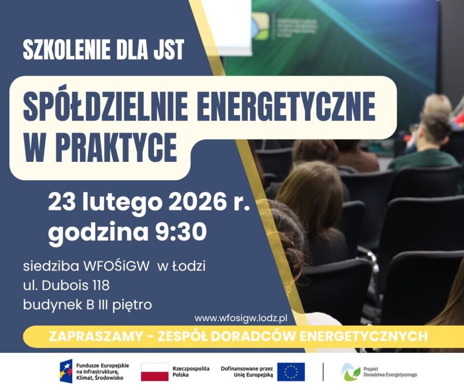 Grafika jest zaproszeniem na szkolenie dla JST 