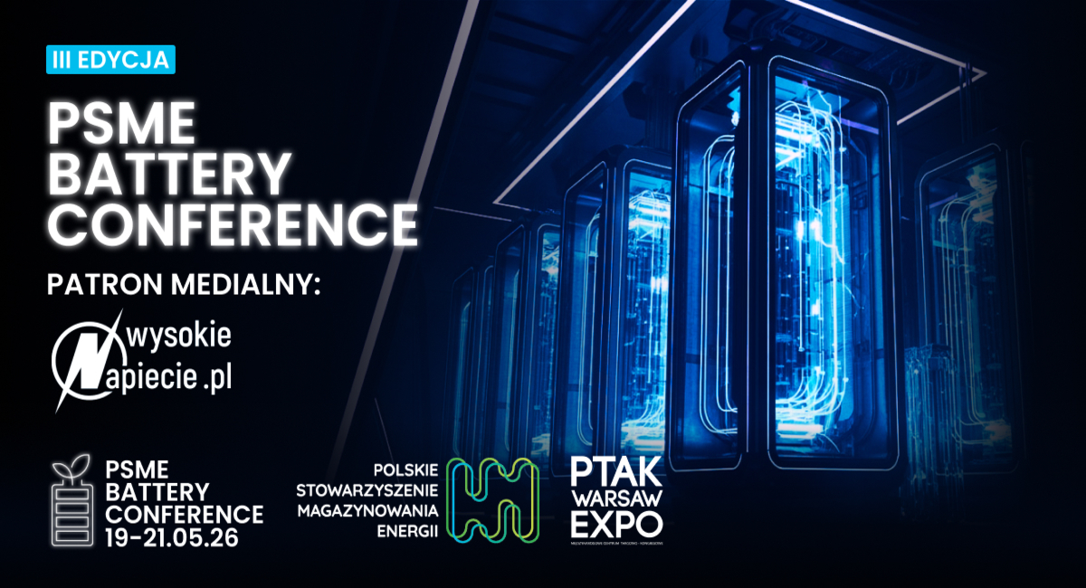Grafika jest zaproszeniem na PSME Battery Conference, która odbędzie się w ramach Battery Forum Poland w dniach 19 – 21 maja w Nadarzynie, w Ptak Warsaw Expo