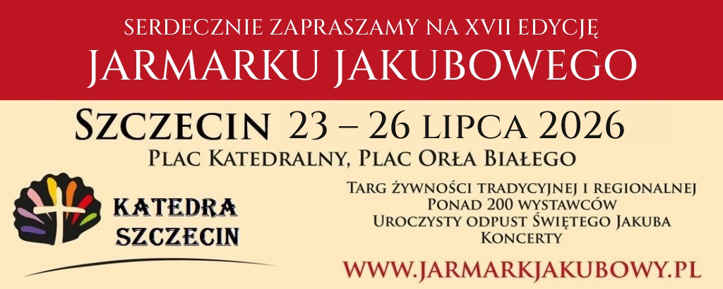 Grafika zaprasza na XVII edycję Jarmarku Jakubowego, który odbędzie się w Szczecinie w dniach 23-26 lipca na Placu Katedralnym i Placu Orła Białego