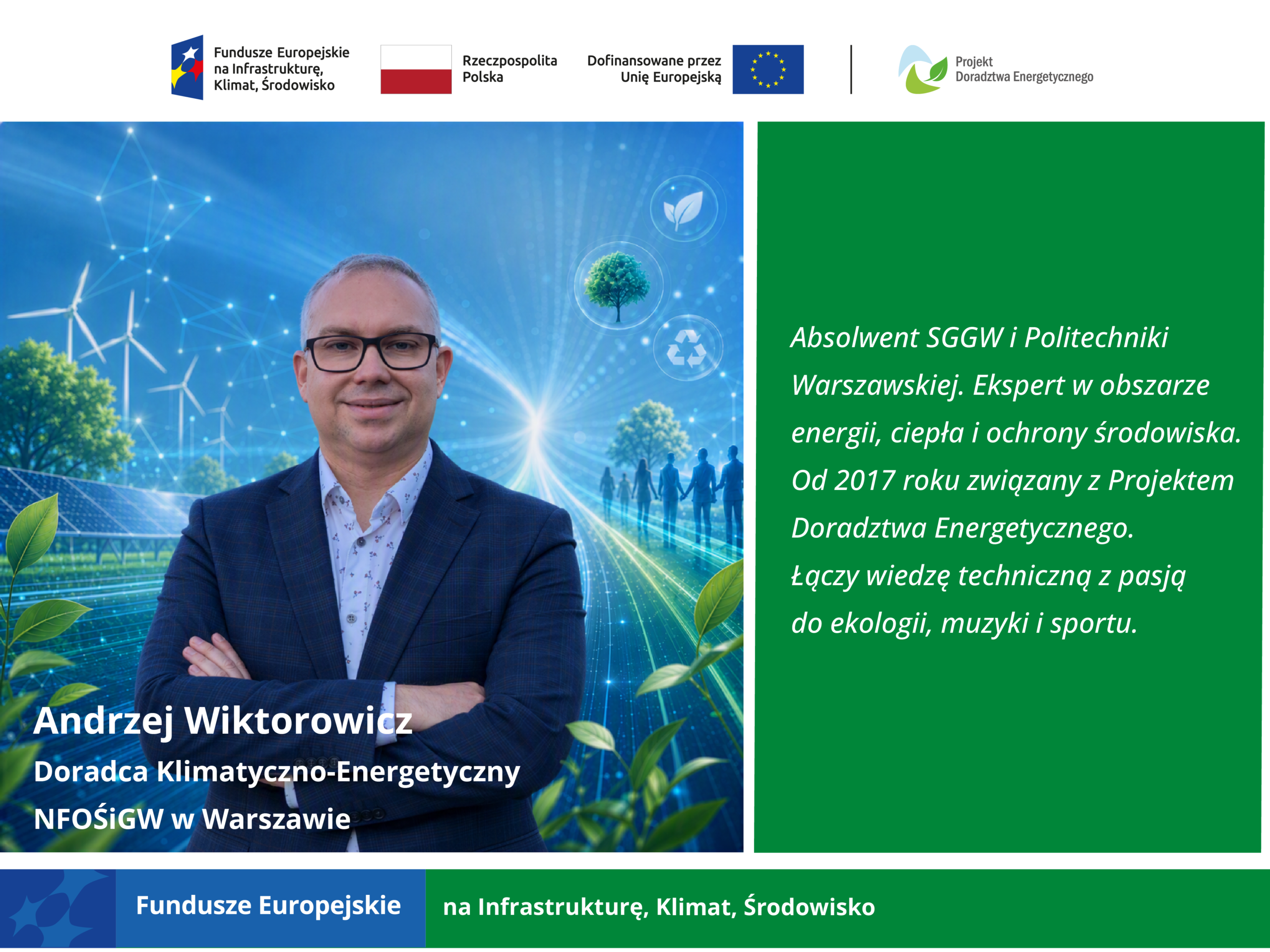 Mężczyzna w marynarce z rękami skrzyżowanymi na piersi.